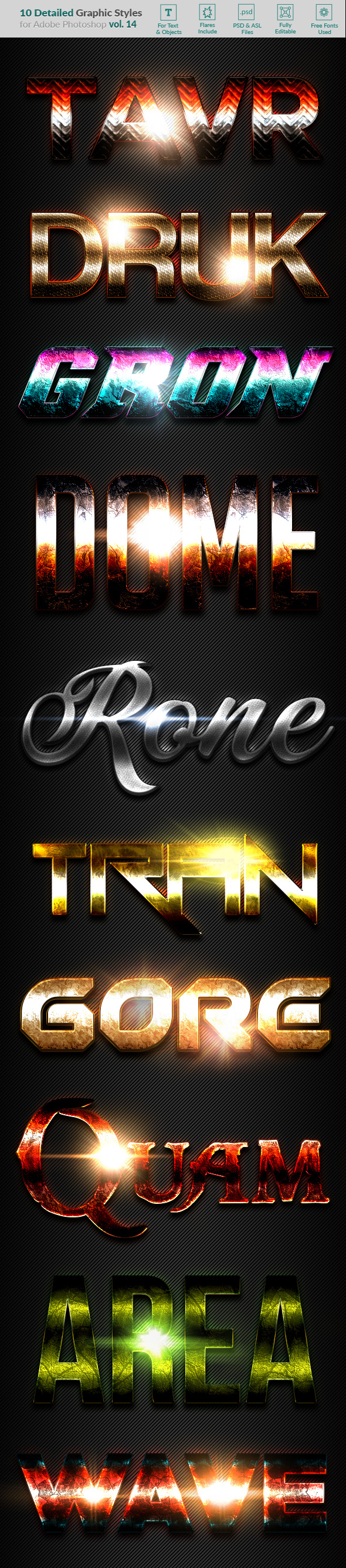 10 Text Effects Vol. 14 - Text Effects Styles