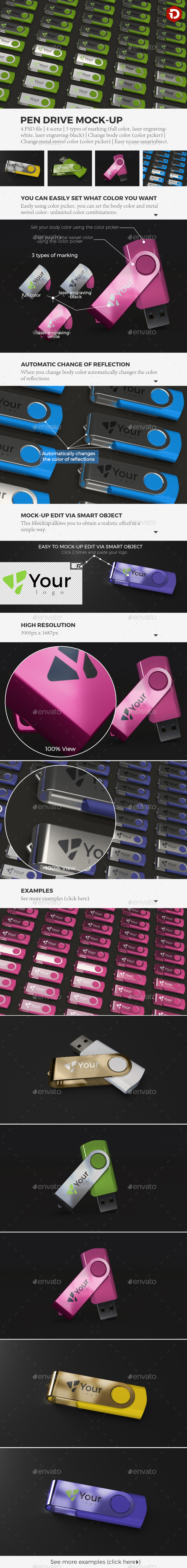 Pen Drive MockUp - Miscellaneous Product Mock-Ups