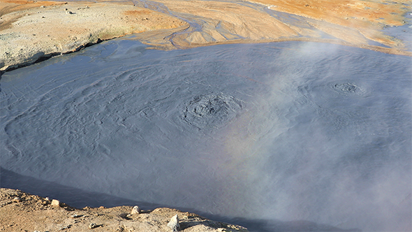 Fumarole Volcanic Boiling Mud Pots, Iceland