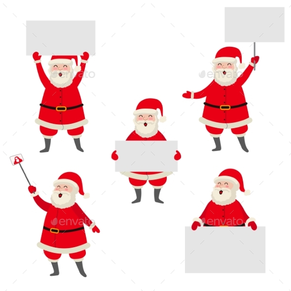 Cartoon Santa Claus - Christmas Seasons/Holidays