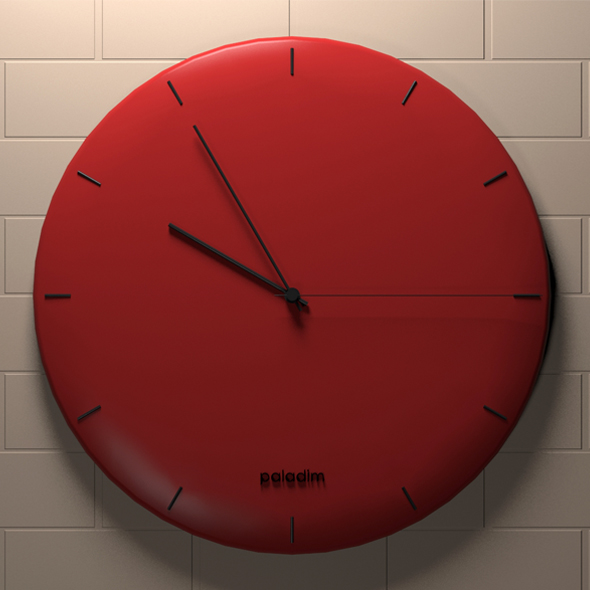 Red wall clock - 3Docean 20770087