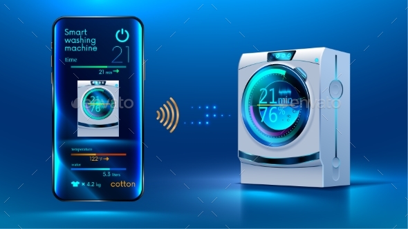 Smart Washing Machine - Man-made Objects Objects