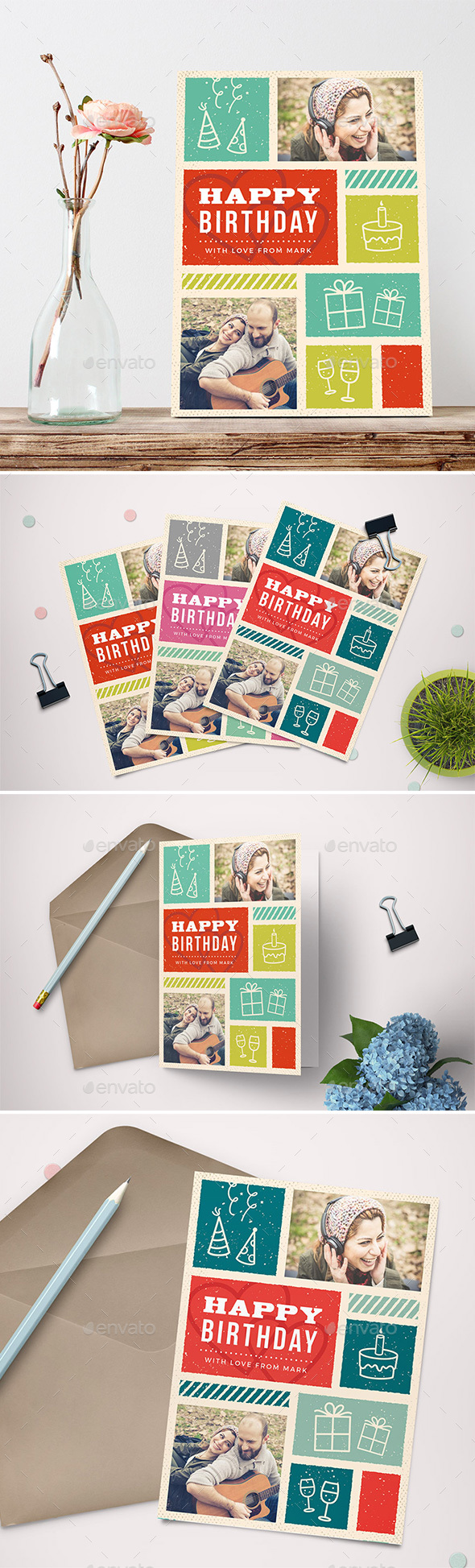 Retro Birthday Greeting Card - Birthday Greeting Cards