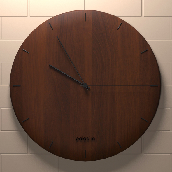 Wooden clock - 3Docean 20770244
