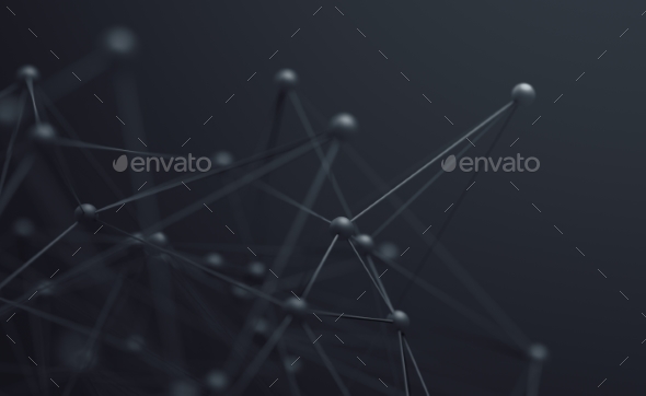 Abstract 3D Rendering of Structure with Spheres - Abstract 3D Renders