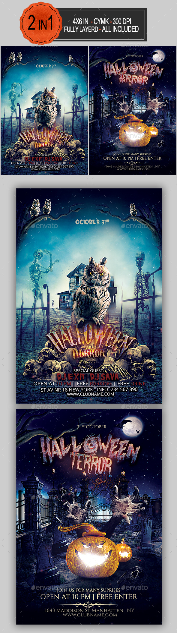 Halloween Flyer Bundle - Holidays Events