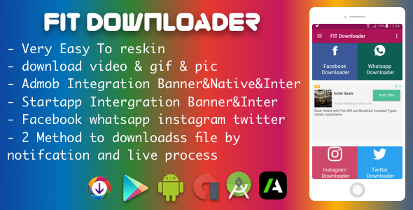 Download Source code
Facebook Instagram WhatsApp Twitter Downloader With Native Ads and StartApp
nulled nulled version