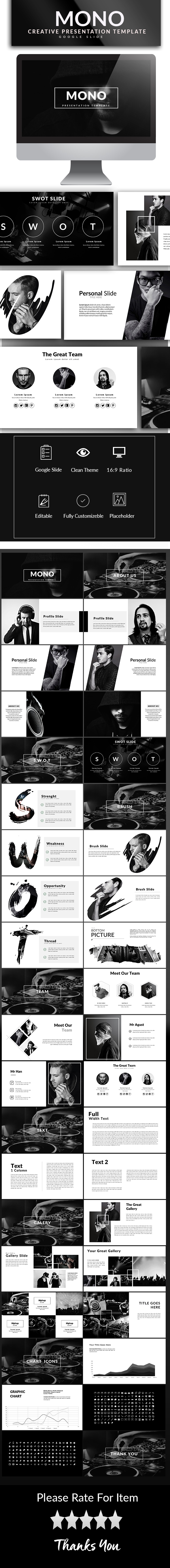 Mono Google Slide Template - Google Slides Presentation Templates