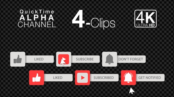 Youtube Like Subscribe and Get Notified Buttons
