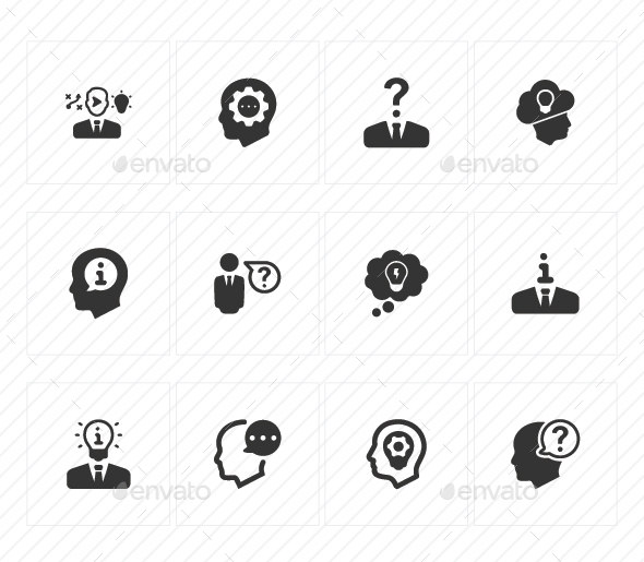 Business Idea Icons (Gray Version) - Business Icons