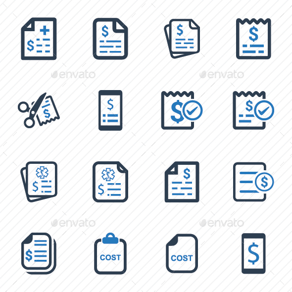 Cost Icons (Blue Version) - Business Icons