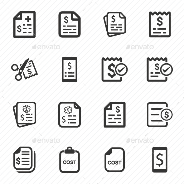 Cost Icons (Gray Version) - Business Icons