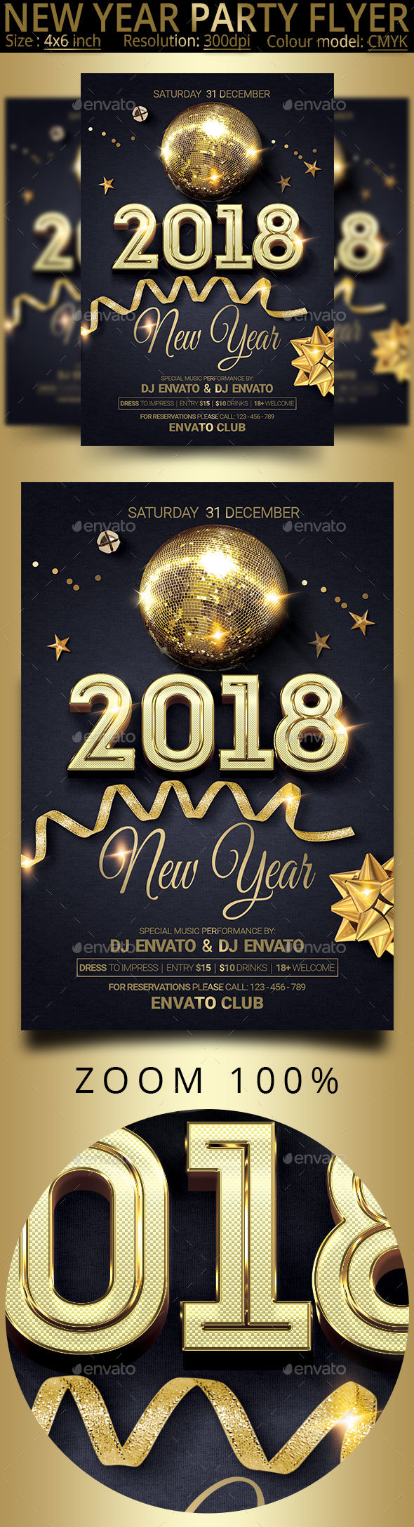 GraphicRiver New Year Party Flyer 20772387