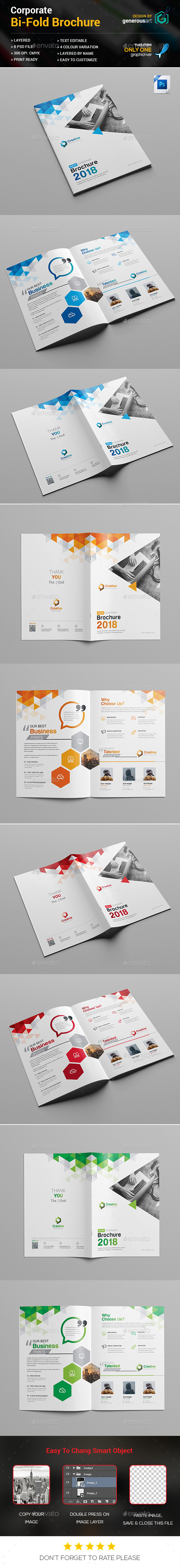 Bi-Fold Brochure Template - Brochures Print Templates