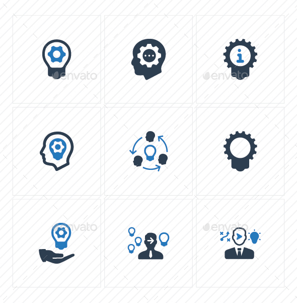 Idea Development Icons - Blue Version - Business Icons