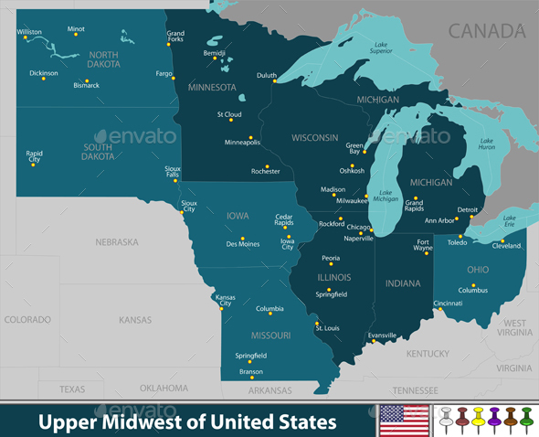 GraphicRiver Upper Midwest of United States 20773283