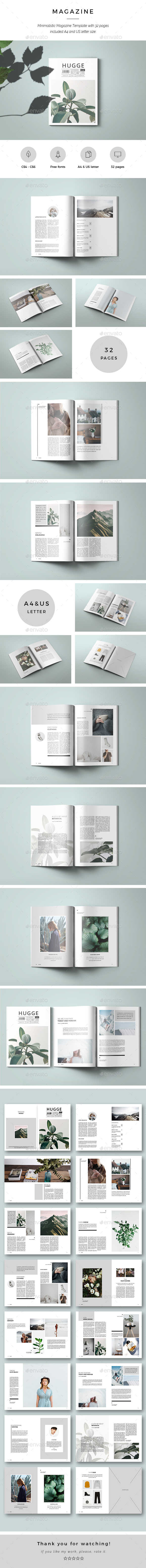 Hugge Minimal Magazine - Magazines Print Templates