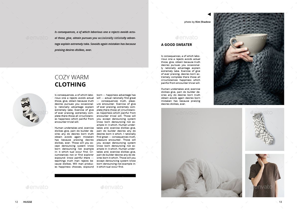 Hugge Minimal Magazine, Print Templates | GraphicRiver