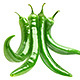Bunches of Green Chili Peppers