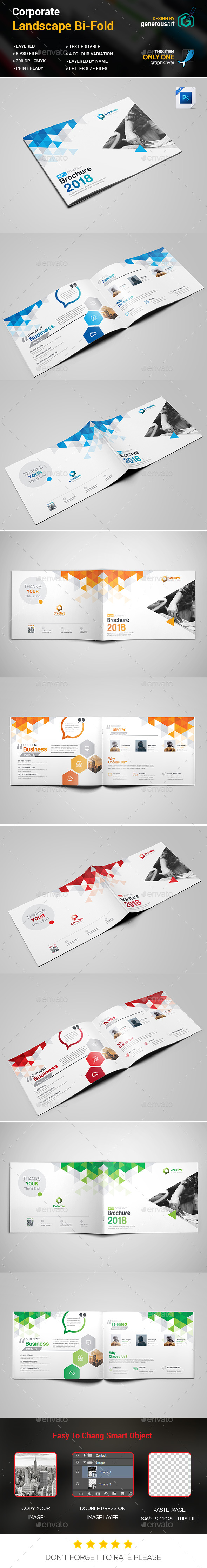 Landscape Bi-Fold - Brochures Print Templates
