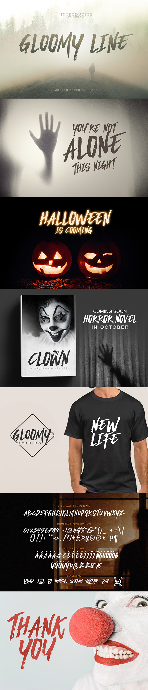 Gloomy Line - Handwriting Fonts