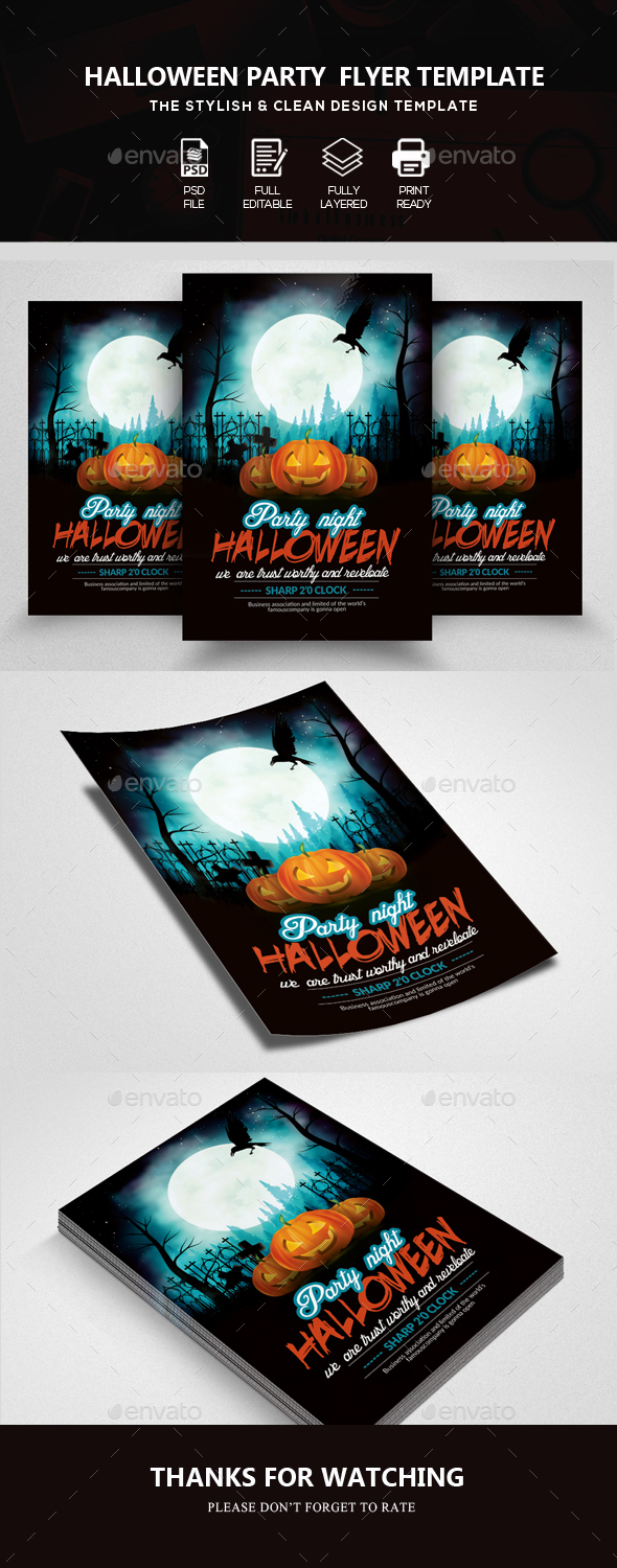 Halloween Flyer Template - Clubs & Parties Events