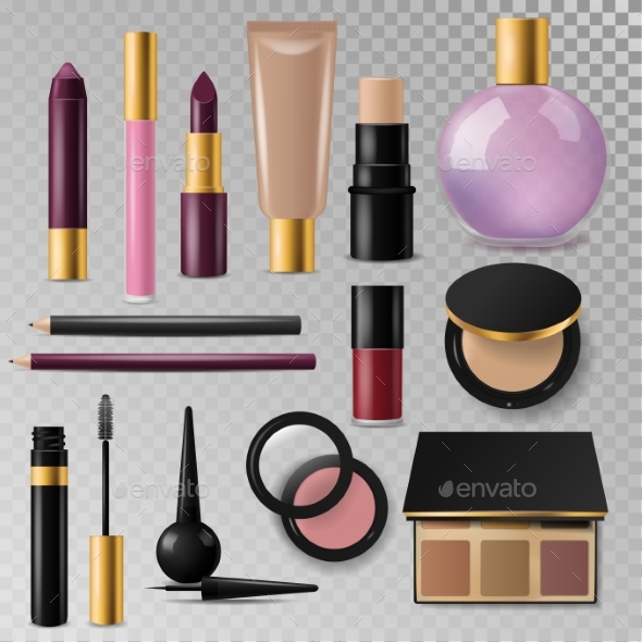 Realistic Cosmetic Packs - Miscellaneous Vectors