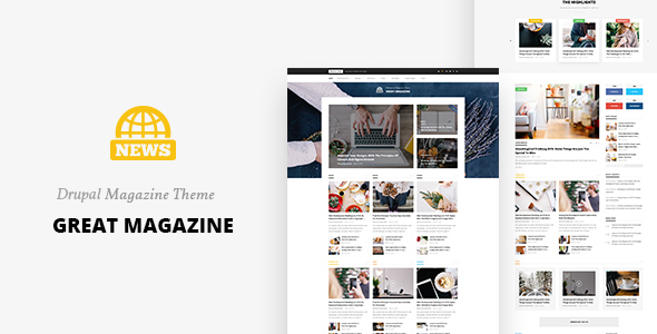 Great Magazine - Responsive Magazine News Drupal 8 Theme - Blog / Magazine Drupal
