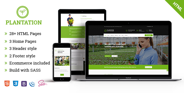 Exceptional Plantation - Gardening and Landscaping Responsive HTML5 Template