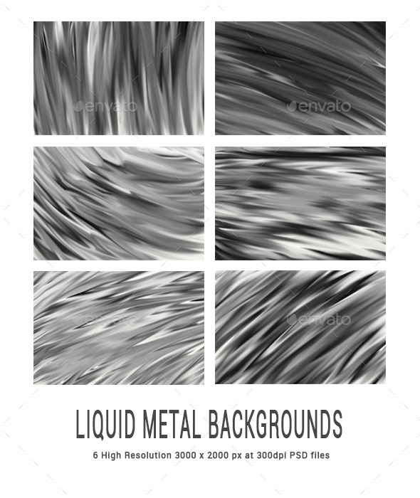 Black and White Liquid Metal Backgrounds - Backgrounds Graphics