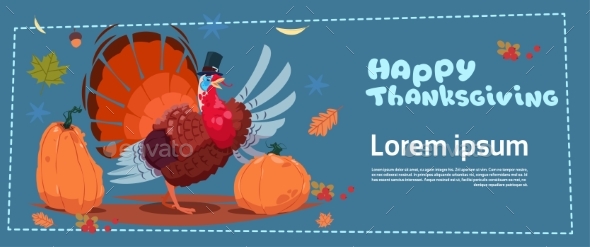 Happy Thanksgiving Day Autumn Traditional Harvest