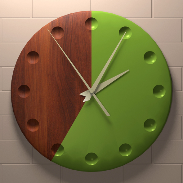 Wall wooden clock - 3Docean 20779795