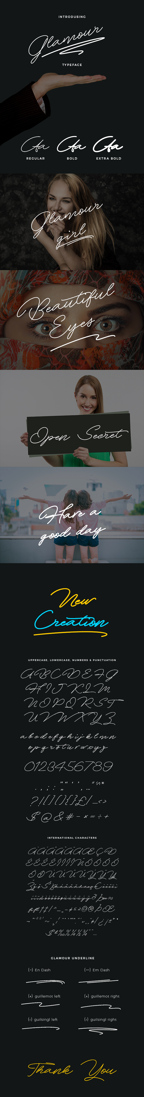 Glamour Typeface - Calligraphy Script