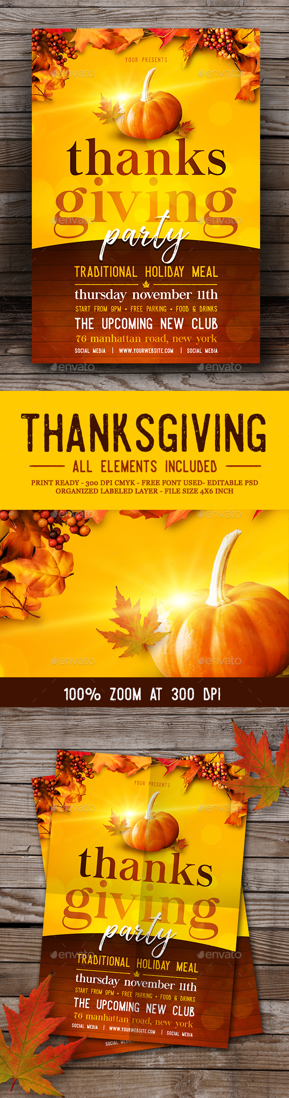 Thanksgiving Party flyer