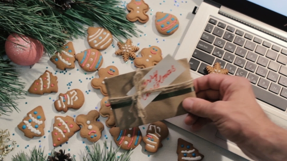 Man Teasingly Shows the Gift alt