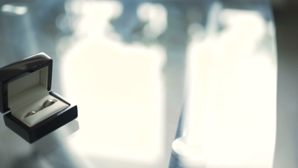 Wedding Rings in Decorated Box alt