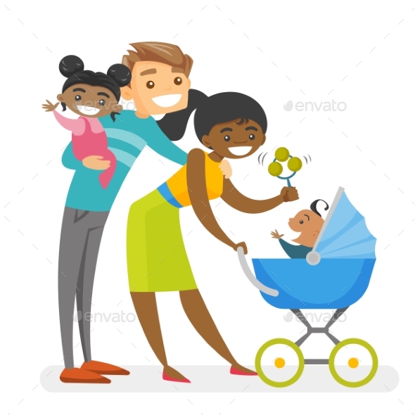 Diverse Multiracial Family - People Characters