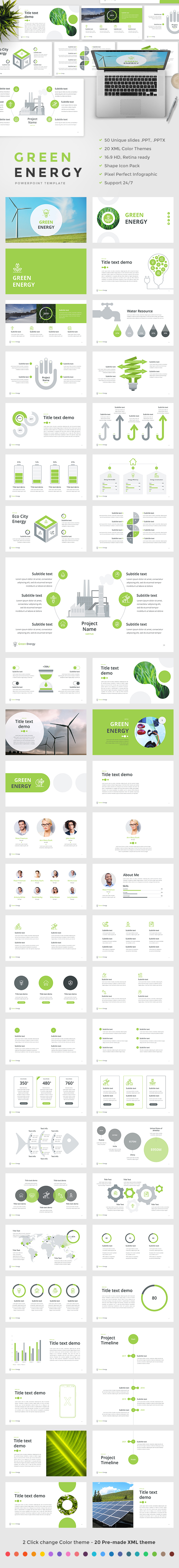 Green Energy - PowerPoint Template - Nature PowerPoint Templates