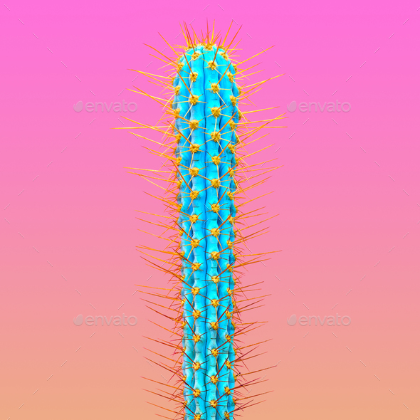 Cactus. Art Gallery Fashion Design. Minimal