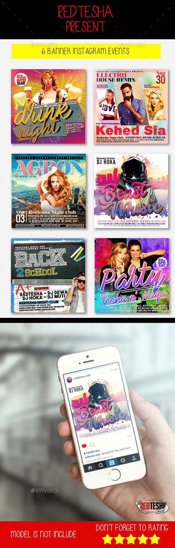 Instagram Banner Events - Banners & Ads Web Elements