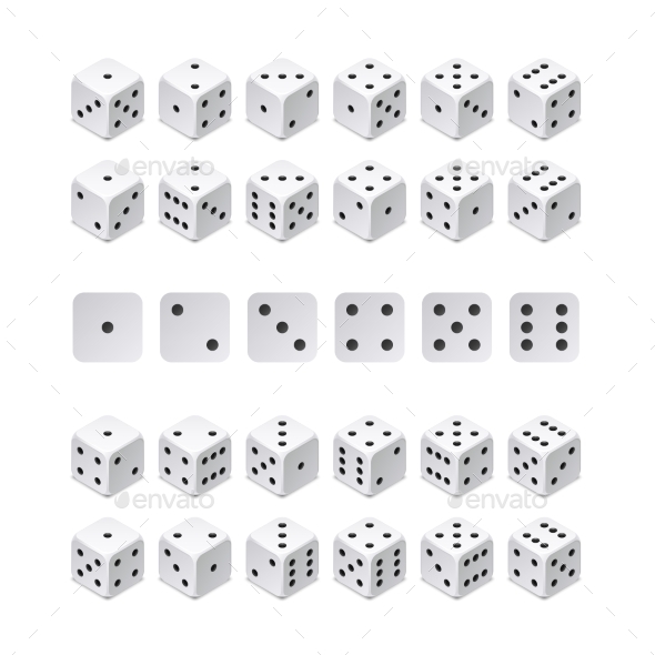 Isometric 3d Dice Combination - Miscellaneous Vectors
