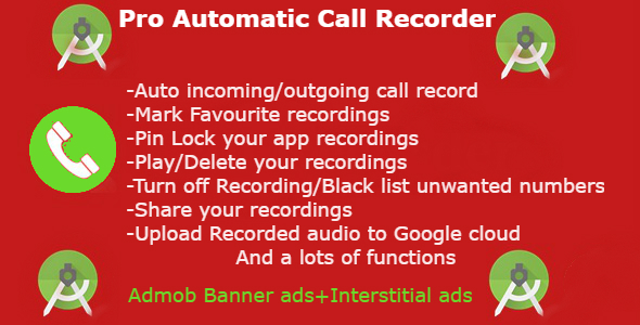 CodeCanyon Pro Automatic call recorder android app 20715014 CodeCanyon Pro Automatic call recorder android app 20715014