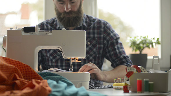 Sewing at home