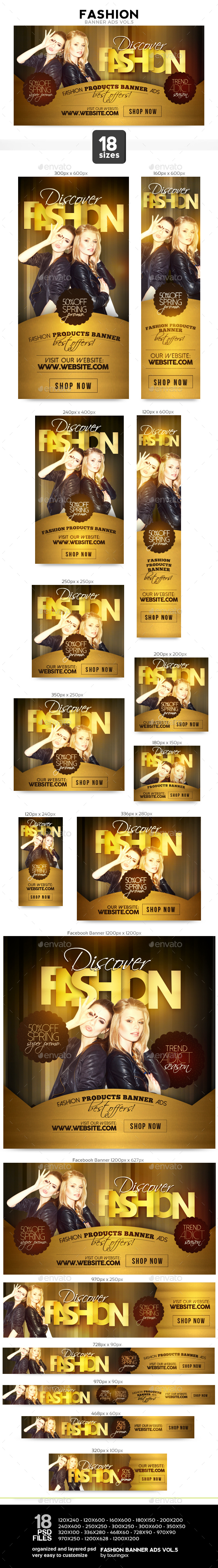 Fashion Banner Ads Vol.5 - Banners & Ads Web Elements