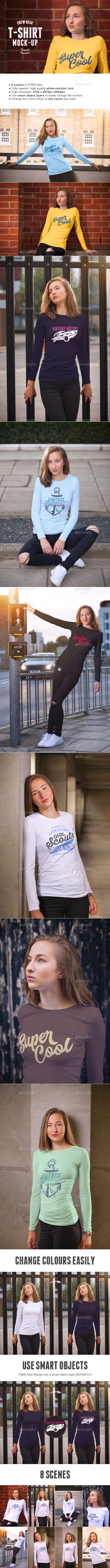 Female T-shirt Mock-up - T-shirts Apparel