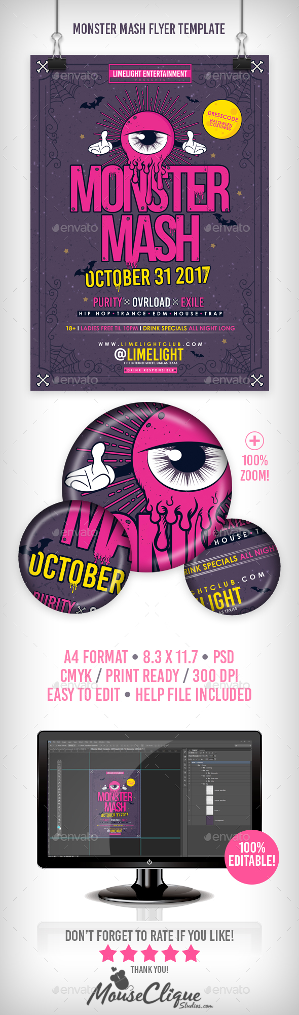 Monster Mash Party Template - Clubs & Parties Events