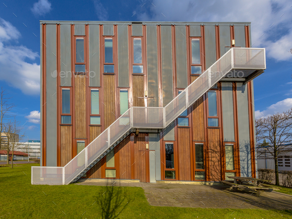sustainable wooden office building