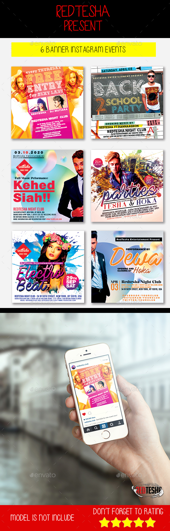 Instagram Banner Events - Banners & Ads Web Elements