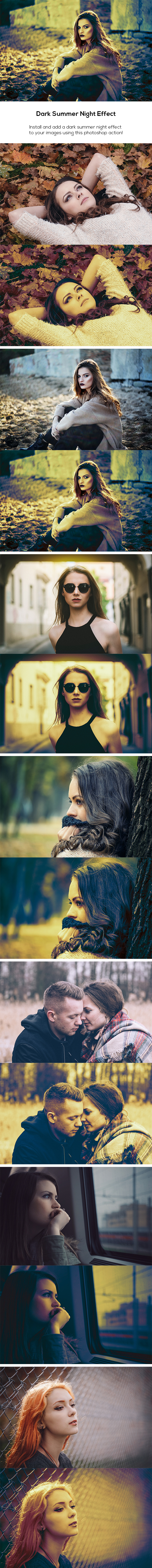 Dark Summer Night Effect - Photo Effects Actions