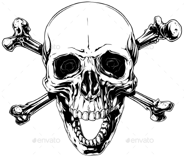 GraphicRiver Graphic Human Skull with Crossed Bones 20789137 GraphicRiver Graphic Human Skull with Crossed Bones 20789137